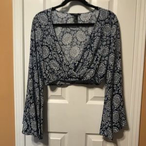 Bell sleeve crop top